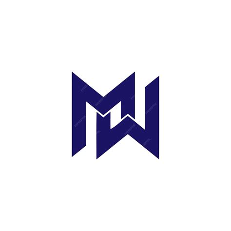 Premium Vector | Mw logo design