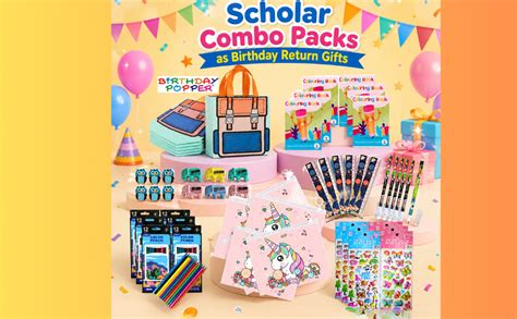 Birthday Popper Scholar Combo Packs as Birthday Return Gifts | Set of 6 ...