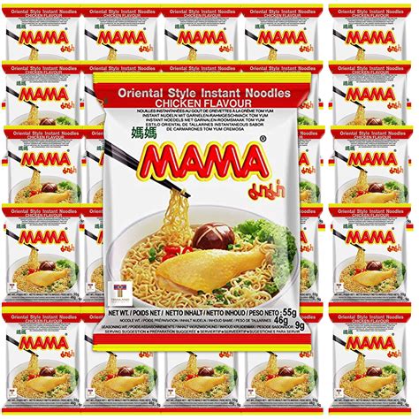 (30 Packs) MAMA Thai Instant Noodles - Hot & Spicy Chicken Flavor, No ...