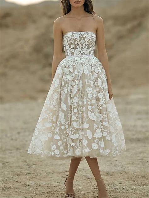 Junggesellinnen Abschied Kurze Brautkleider Hochzeitskleider A-Linie ...