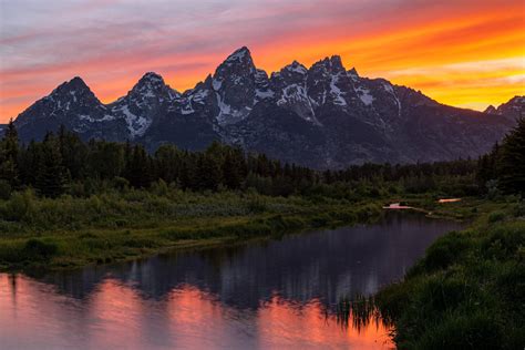 Download Breathtaking Sunset over Grand Teton National Park Wallpaper | Wallpapers.com