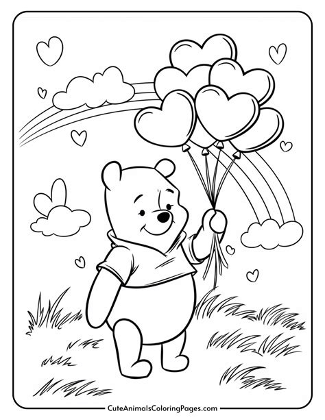 Winnie the Pooh Valentines Day Coloring Pages (8 Free Printables)… | Páginas para colorear ...