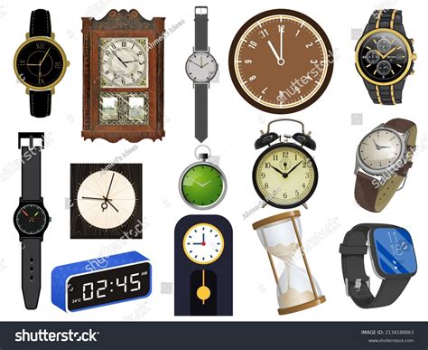 Types Watches Clocks Vector Arts: เวกเตอร์สต็อก (ปลอดค่าลิขสิทธิ์ ...