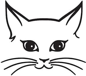 ISEE 360® Girly Cat Face Car Sticker for Laptop Cars Trucks Vans Bike ...