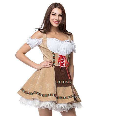Plus Size Oktoberfest Costume Beer Dress Dirndl Trachtenkleider Maid ...