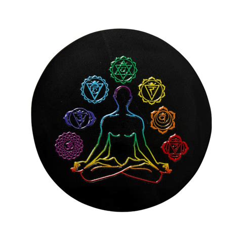 Buy 7 Chakra Black Obsidian Plate for Energy Balance | Satvikstore.in ...
