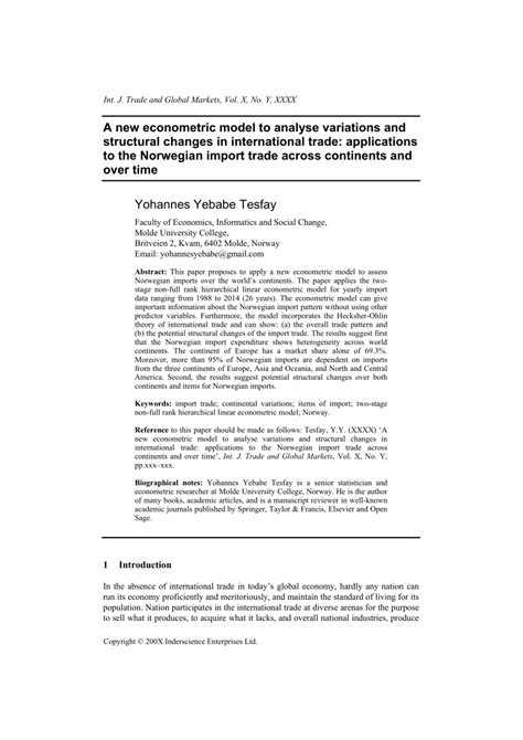 Image result for Example of Econometric Model Over Period of Time