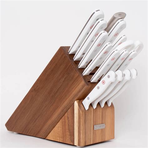 Wusthof Gourmet White Handle Knife Block Set | Lehman's
