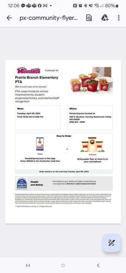 Panda Express Fundraiser for PBE PTA, panda express, Dallas, 9 April ...