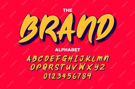 Free Vector | Modern graffiti alphabet design and number