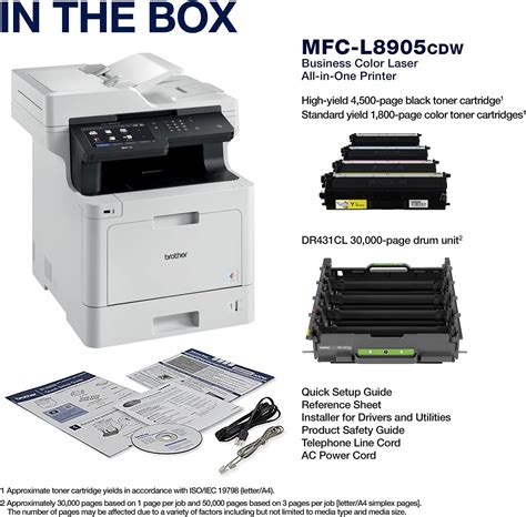 Buy Brother MFC‐L8905CDW Business Color Laser All‐in‐One Printer, 7 ...