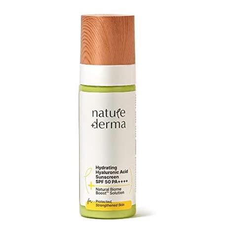 Nature Derma Hydrating Hyaluronic Acid Sunscreen SPF 50 PA++++ with ...