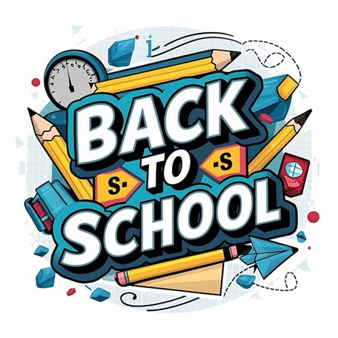 Create typography calligraphy design back to school colorful vector ...