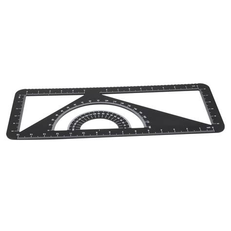 Ubervia® Set Metal Ruler Drawing Measurement Ruler Triangle Ruler ...