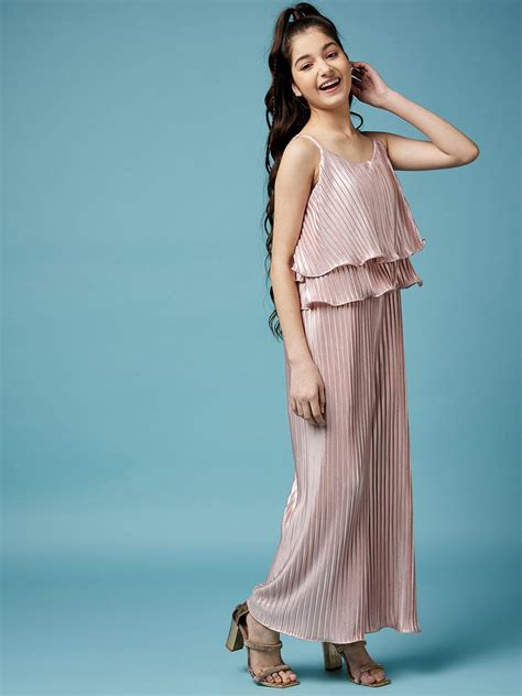 Shop Girls Accordion Pleated Basic Jumpsuit (j-pleatjaz) Online