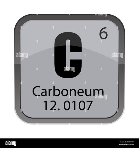 Carbon element. C chemical symbol. Atomic number 6. Periodic table square Stock Vector Image ...
