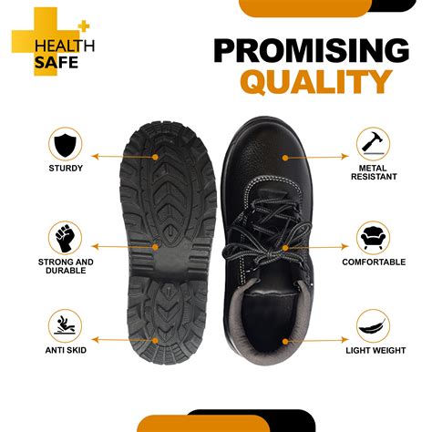 Buy High Ankle Safety Shoes Black | Steel Toe Leather – Robustt