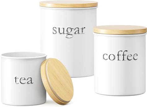 Buy Barnyard Designs White Canister Sets for Kitchen Counter, Vintage ...