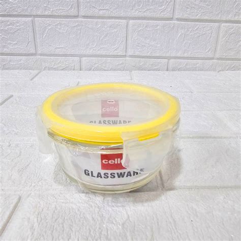 Di0001 Cello Fit & Fresh Clip-O Round Glass Storage Container - 240ml ...