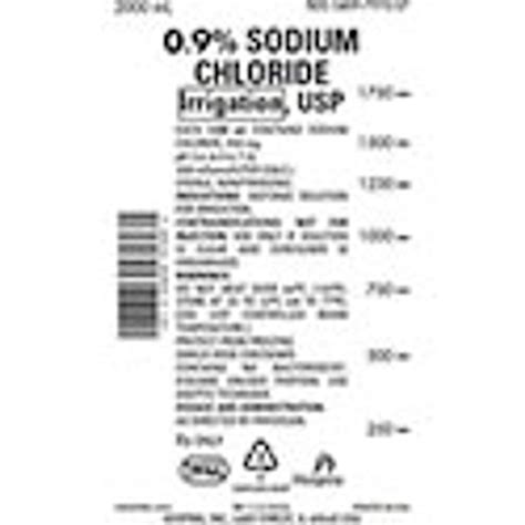 Sodium Chloride 0.9% Irrigation Solution, 1000mL PIC™ Plastic Containe – BRW Health
