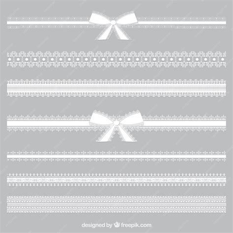 Variety of lacy borders | Premium Vector
