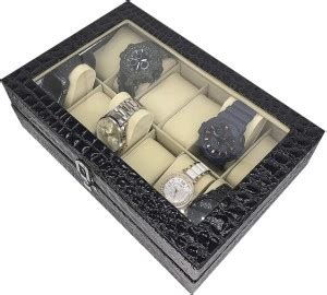 HOUSE OF QUIRK Watch Box 12 Slot For Pu Leather Design Display Case ...