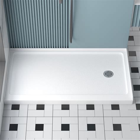 KPUY 60" x 32" Acrylic Single Threshold Shower Base Pan With Right ...