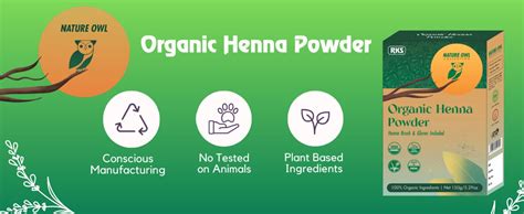 Buy RKS Nature Owl Herbal Henna Powder for Hair Women and Men | 100% ...