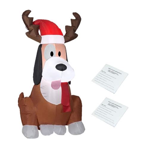 Buy Visit the Gemmy Store Holiday Time Whimsey Dog with Reindeer ...