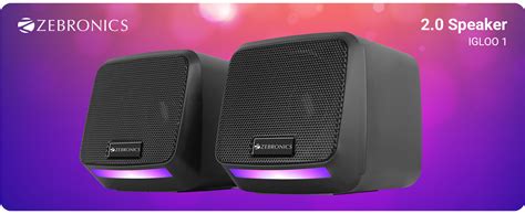 Amazon.in: Buy ZEBRONICS Igloo 1, 2.0 USB Computer Speakers, 8 Watts ...