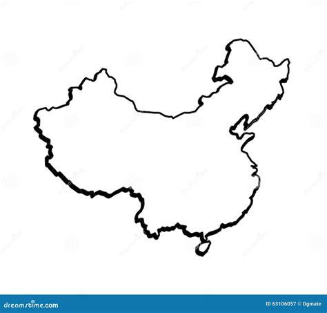 General map of China stock illustration. Illustration of countries - 63106057