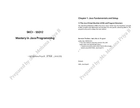 Java Fundamentals: Control Flow, Data Types, and OOP Concepts (JAVA 101 ...