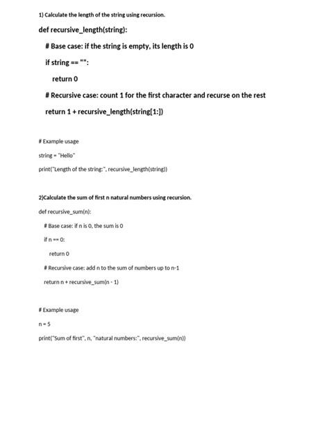 Recursion Question List 的图像结果