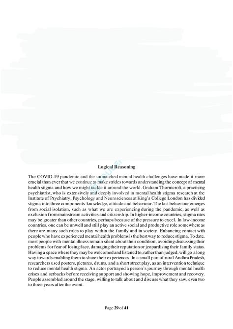 CLAT-2021 CR - critical questions - (C) To emphasise on the point of ...