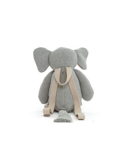 Jumbo Elephant Vanilla Grey Melange & Natural Kids Bag – Pluchi Online