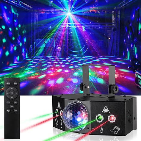 Amazon.com: 21 Eyes DJ Party Strobe Lights, RGB UV Disco Party Light ...