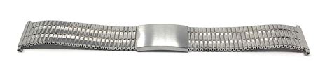Bandini 22mm Silver Tone Stainless Steel Stretch Watch Strap for Men ...