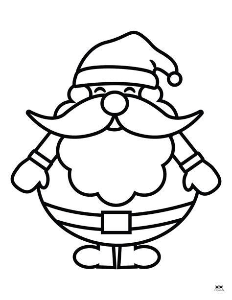 Santa Coloring Pages Free Printable