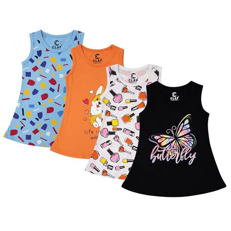 CLAP Baby Girl Cotton Printed A-Line Midi Skirt Dress Multicolor ...