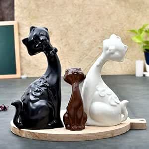 Buy Puremaa Cat Family New Antique Finish Showpiece for Home Decor ...
