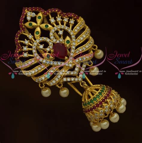 H11215 AD Hair Accessory Rakodi Jhumka U Pin Multi Colour Latest ...