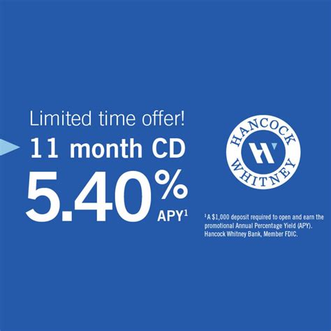 Hancock Whitney on LinkedIn: We have another limited time CD offer! To ...