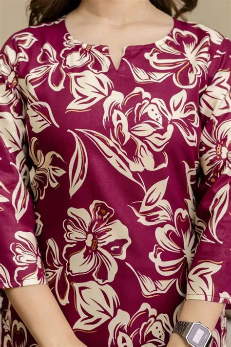 Timeless Bloom Maroon Kurta by Wyshlist