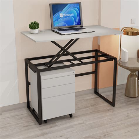 Elite Flex Hydraulic Lift-up Table With Pedestal Storage – InvisibleBed.com