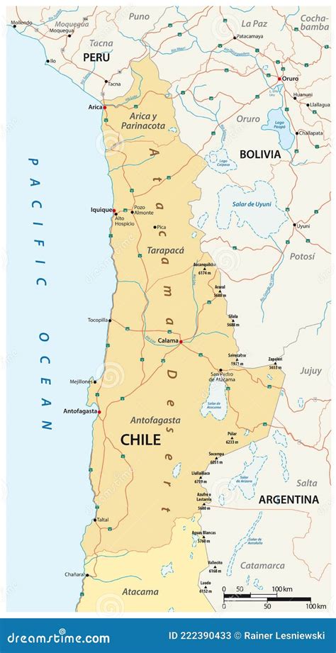 Map Of Atacama Desert Chile