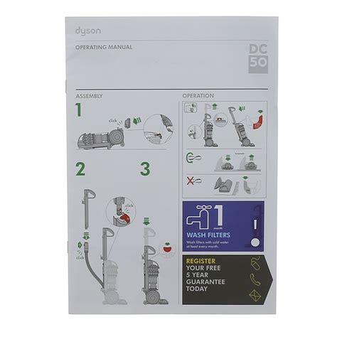 Dyson DC50 Operating Manual Vacuum Cleaner Hoover User Guide ...