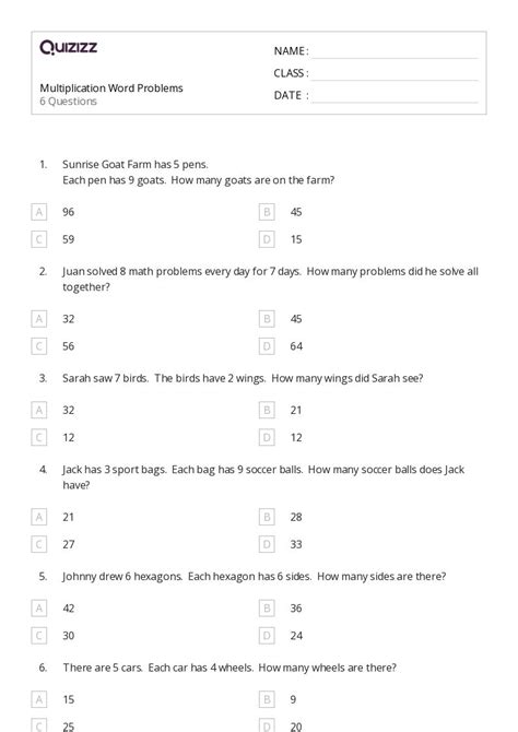 Multiplication Word Problems Grade 2 PDF 的图像结果