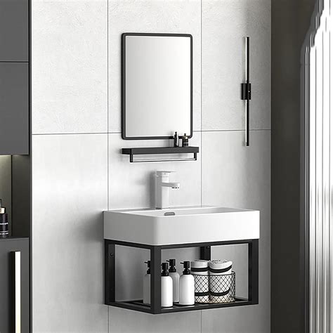 Wall Mount Bathroom Vanities,Small Bathroom Vanity With Sink,Bathroom Vanity With Square Mirror ...