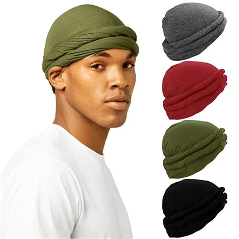 Halo Turban Durag Vintage Turban Twist Head Wraps Head Scarf Turban For ...