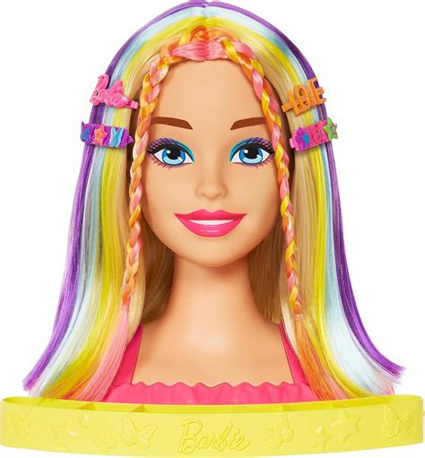 Amazon.com: Barbie Totally Hair Styling Doll Head & 20+ Accessories ...